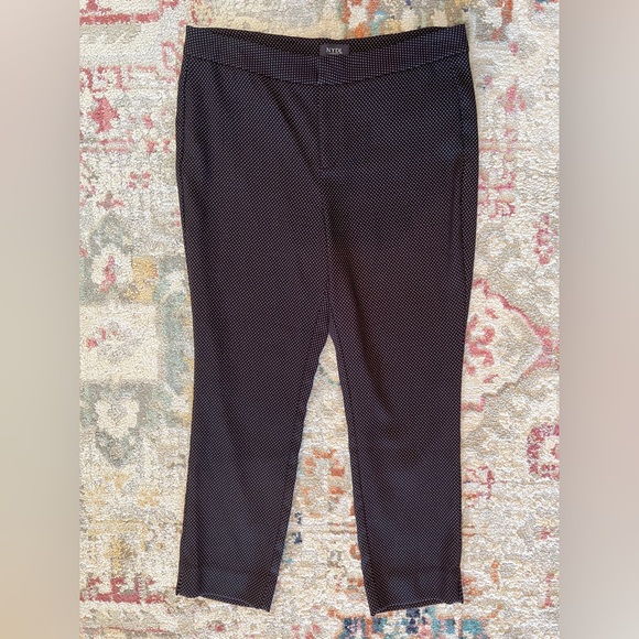 NYJD Lift x Tuck Brown 'Polka Dot' Classic Trouser Pants Size 14 - Picture 1 of 8